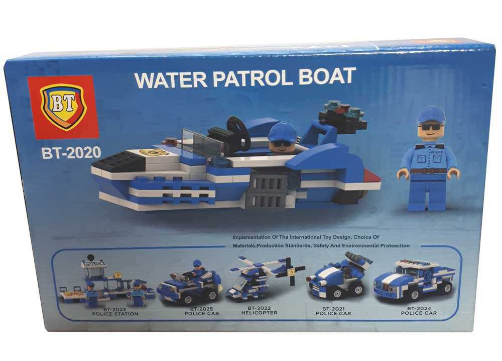 پشت جعبه لگوی ساختنی قایق پلیس مدل bt2020