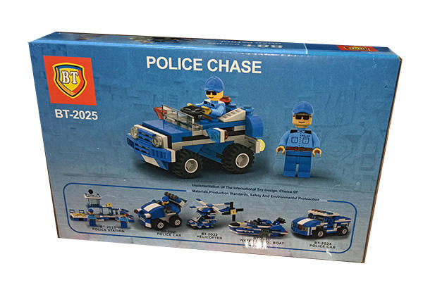 عکس روی جعبه لگوی ساختنی ماشین پلیس جیپ مدل bt2025