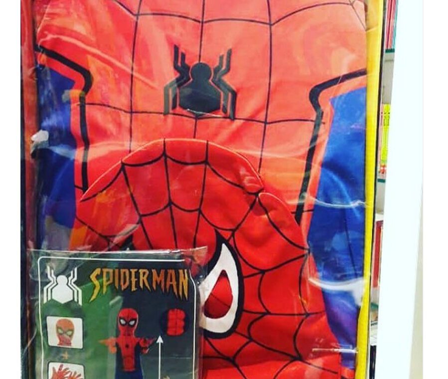 لباس اسپایدرمن (مرد عنکبوتی) در جعبه